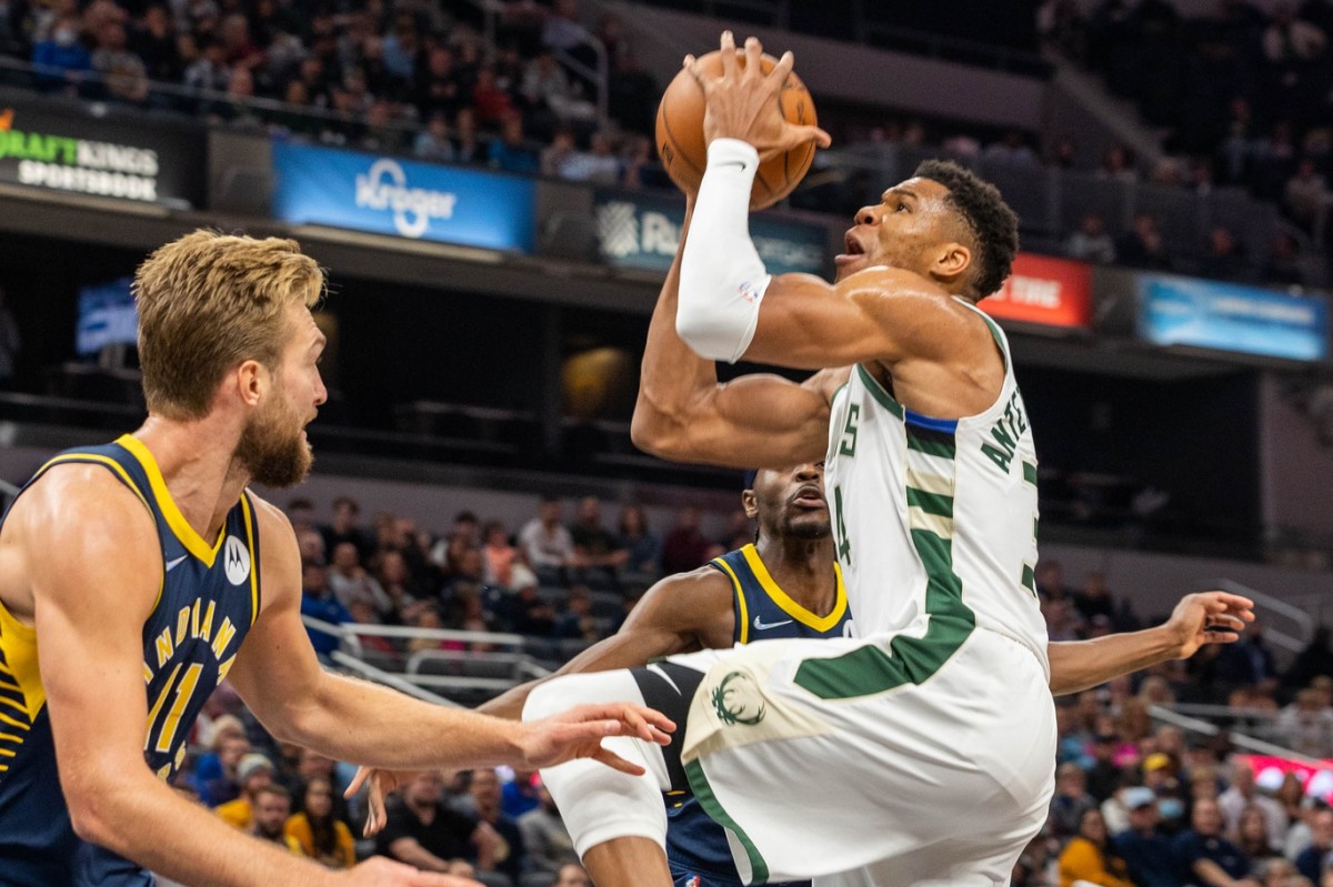 iannis Antetokounmpo's dominance against the Pacers continued, marking his 38th career triple-double and third of the season